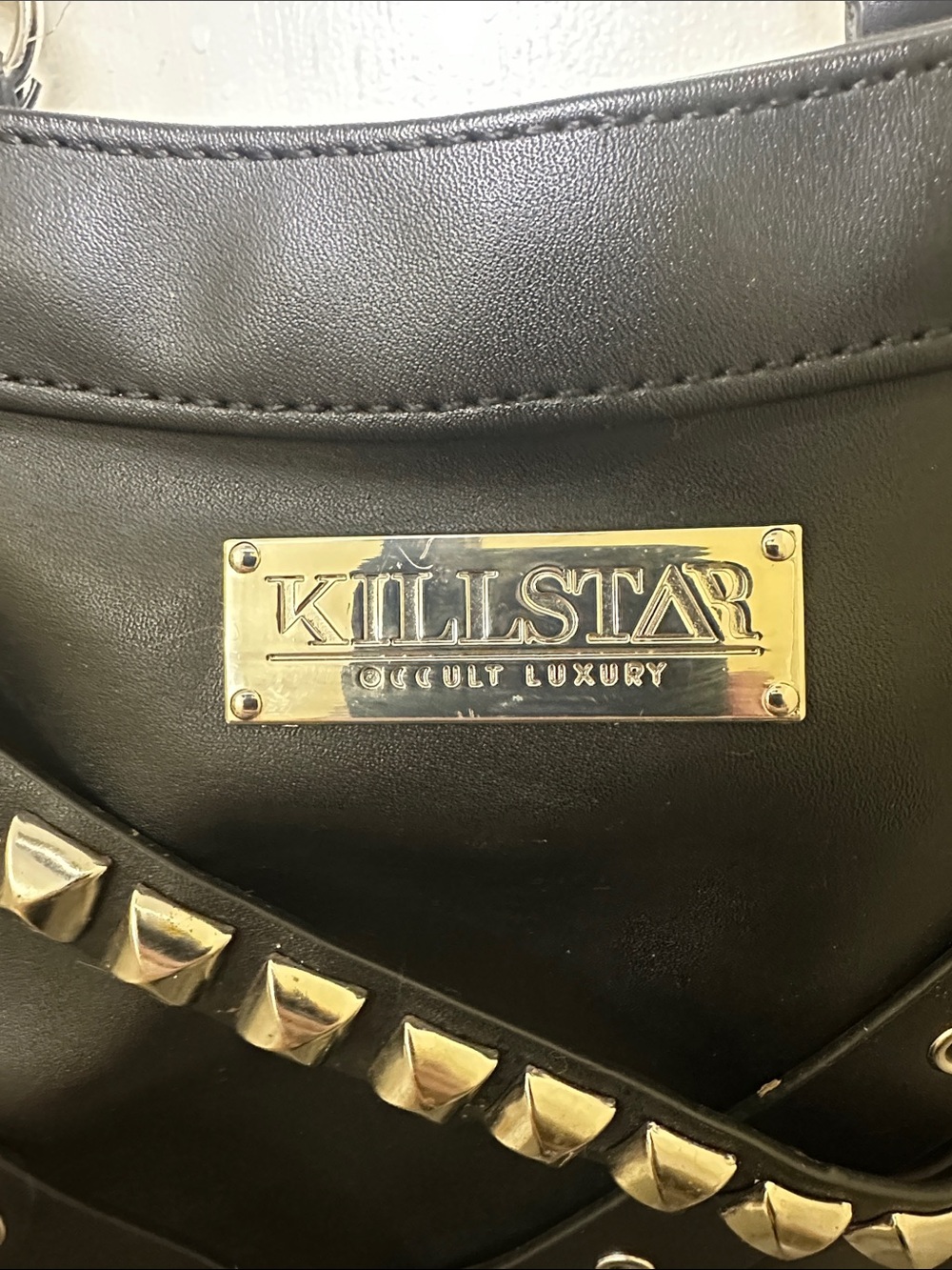 Killstar Black Studded Strap Shoulder Bag - Picture 2 of 8